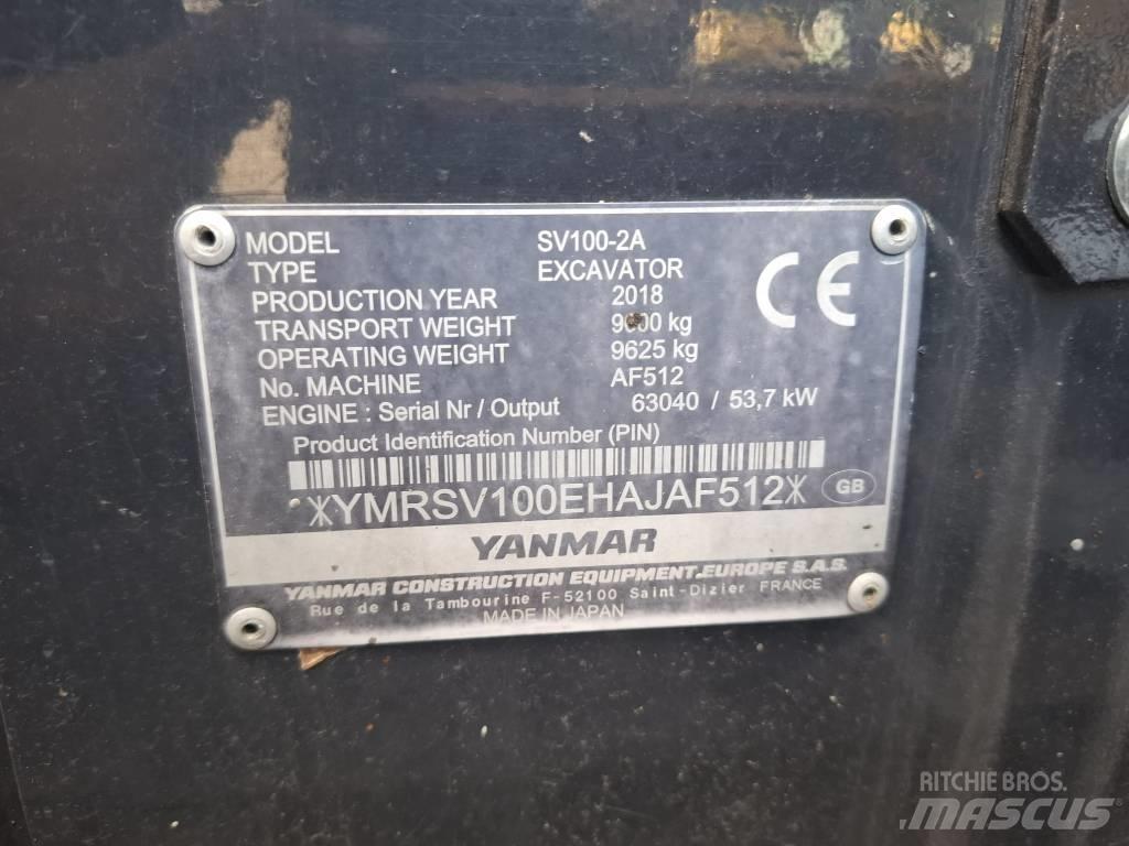 Yanmar SV 100-2A Väikeekskavaatorid 7t-12t
