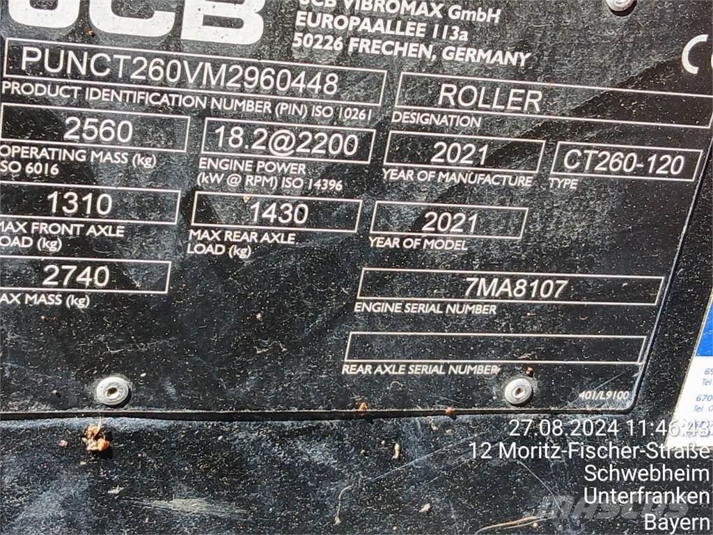 JCB CT260-120 Pinnaserullid