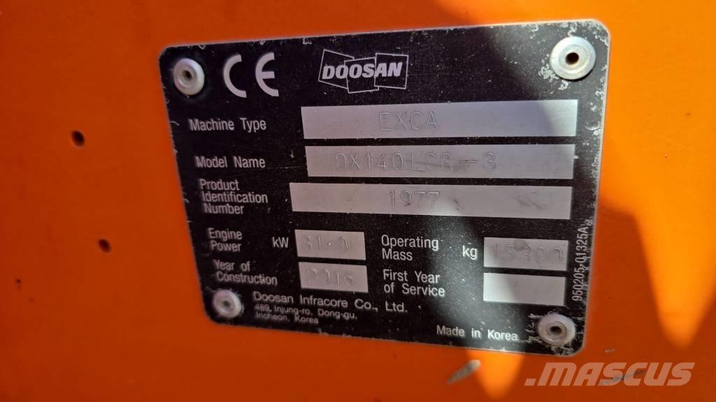 Doosan DX 140 LCR-3 Roomikekskavaatorid