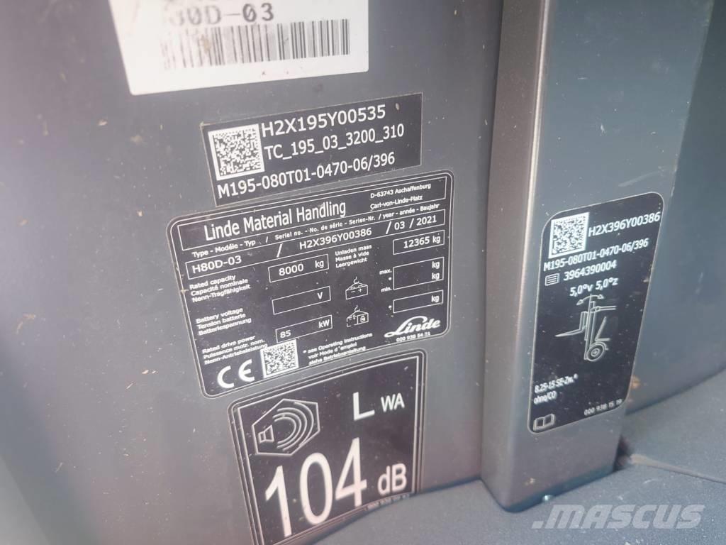 Linde H80D/396-03 Diiseltõstukid