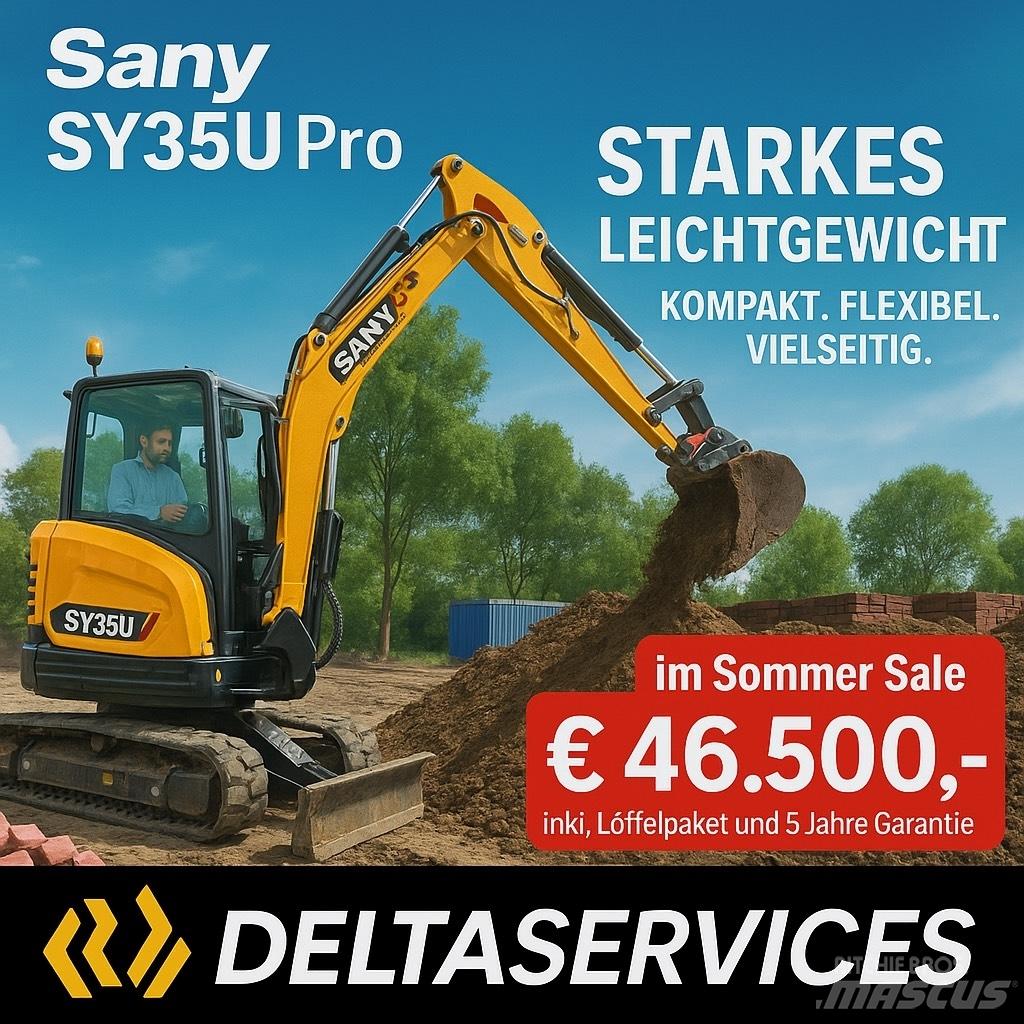 Sany SY 35 U Miniekskavaatorid < 7 t