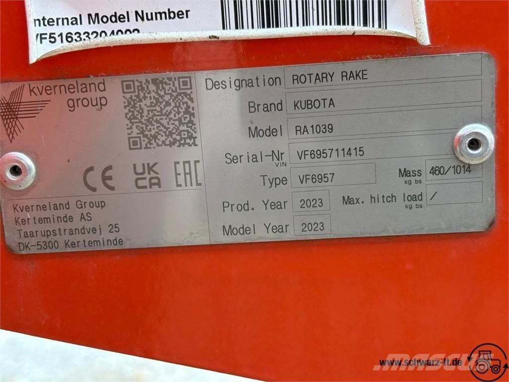 Kubota RA 1039 Vaalutid