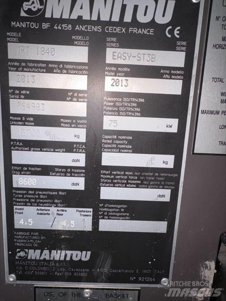 Manitou MRT 1840 Teleskooplaadurid