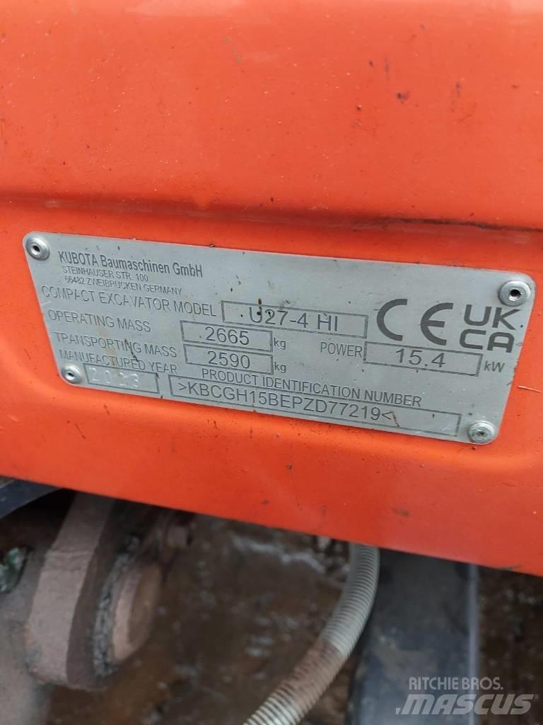 Kubota U 27-4 Miniekskavaatorid < 7 t