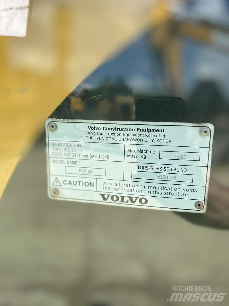 Volvo ECR 58 PLUS Väikeekskavaatorid 7t-12t