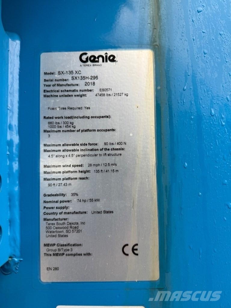 Genie SX 135 XC Iseliikuvad poomtõstukid
