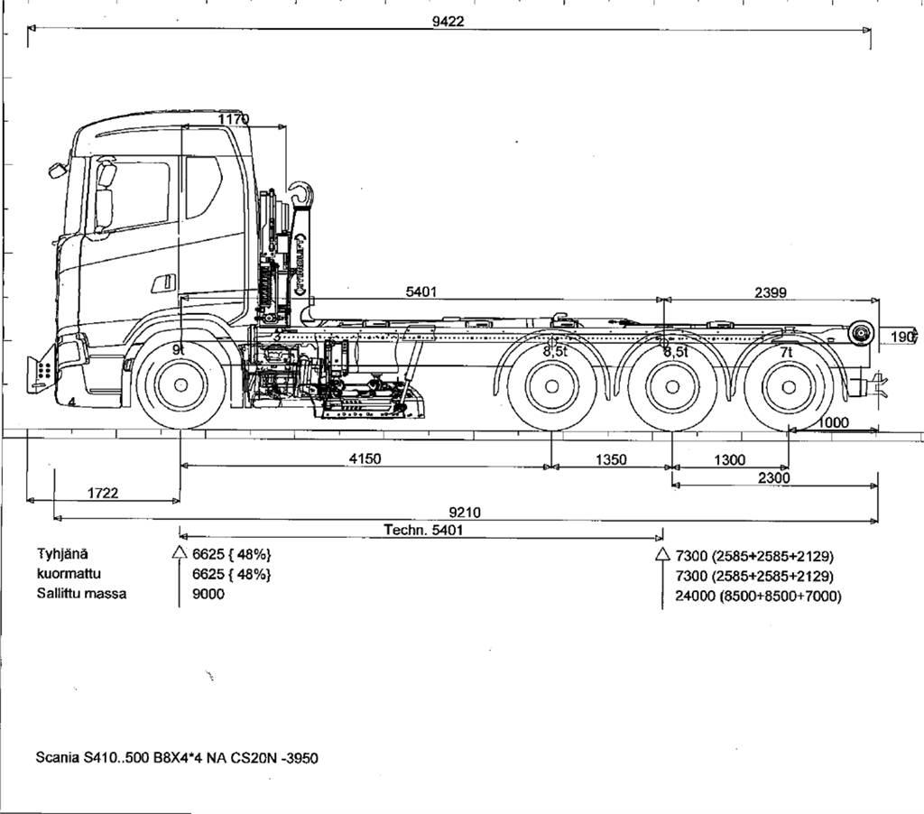 Scania R590 8x4 Konksliftveokid