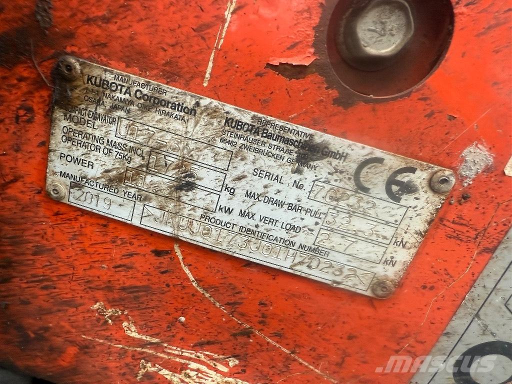 Kubota U 17-3 Miniekskavaatorid < 7 t