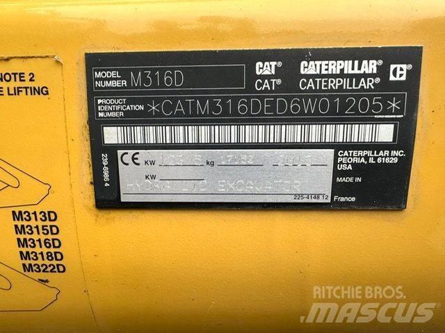 CAT CAT M316D Ratasekskavaatorid