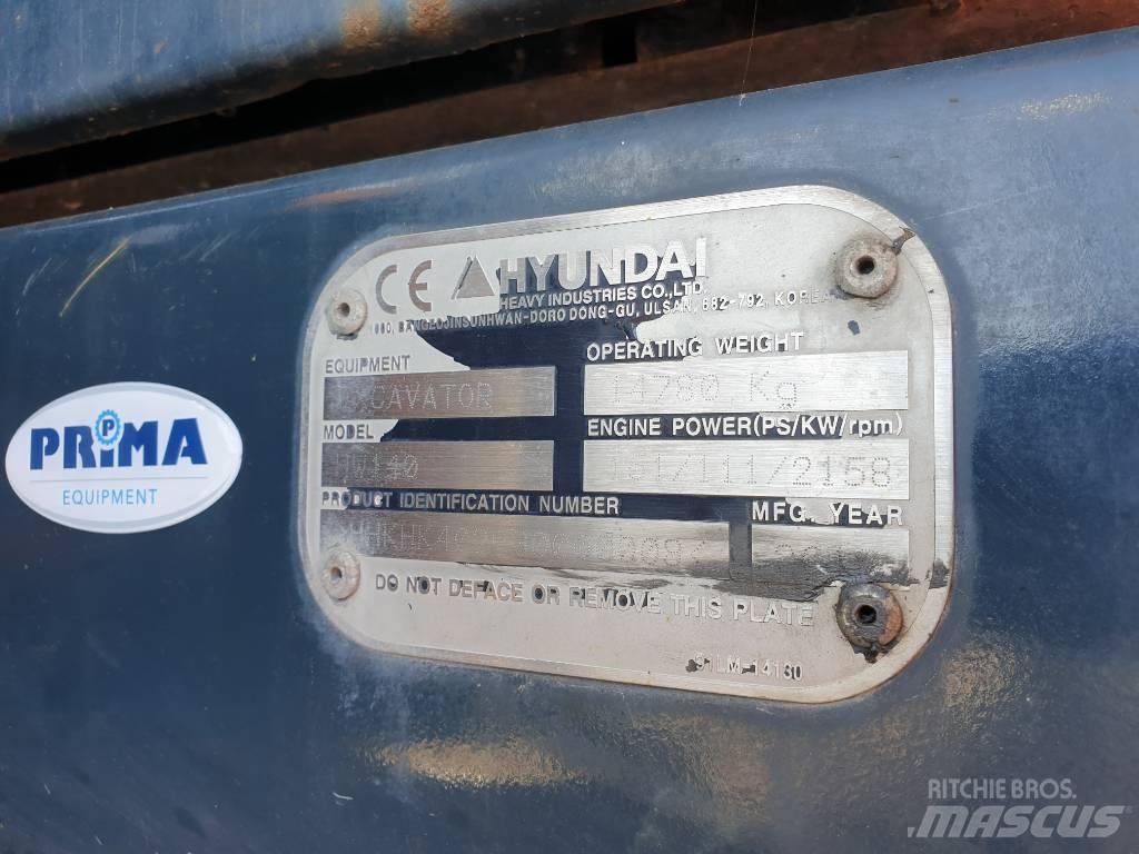 Hyundai HW140 Ratasekskavaatorid