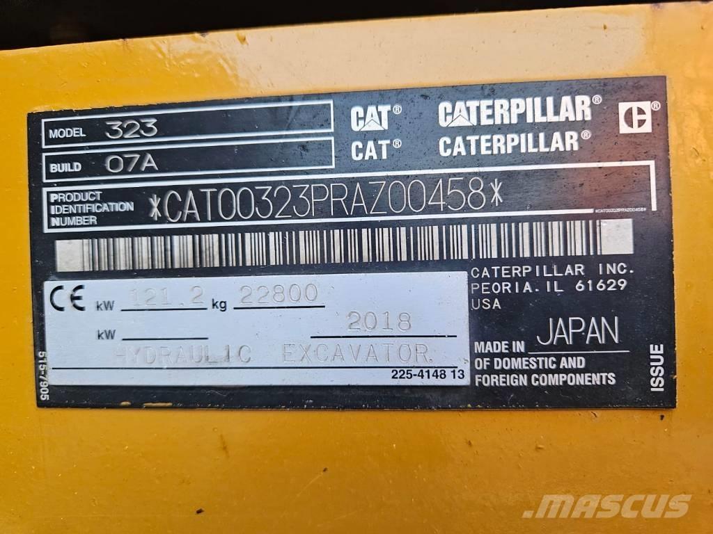 CAT 323 Roomikekskavaatorid