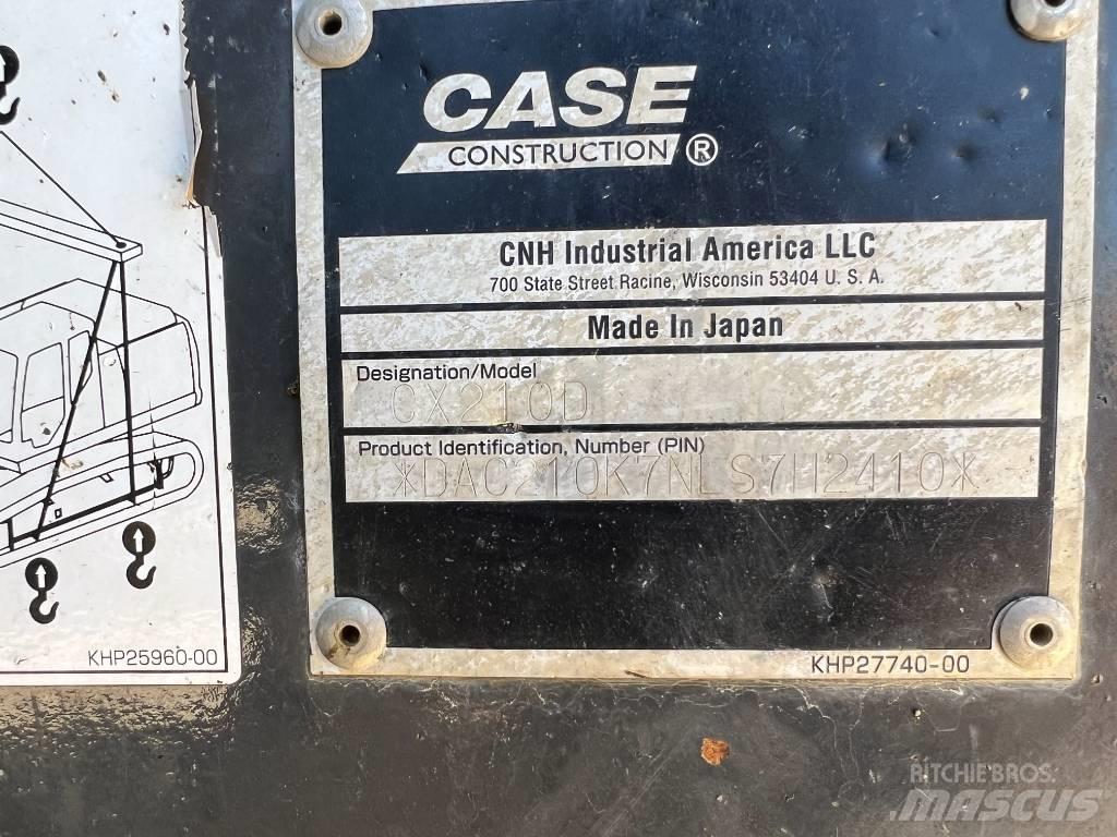 CASE CX 210 D Roomikekskavaatorid