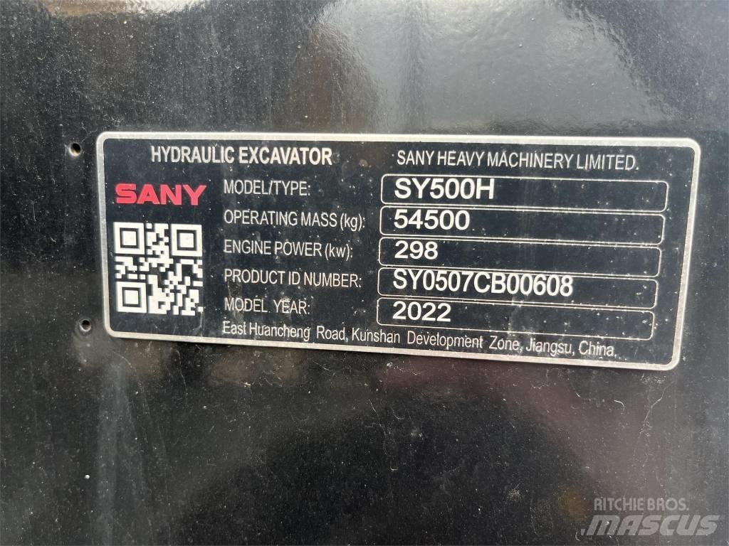 Sany SY 500 H Roomikekskavaatorid