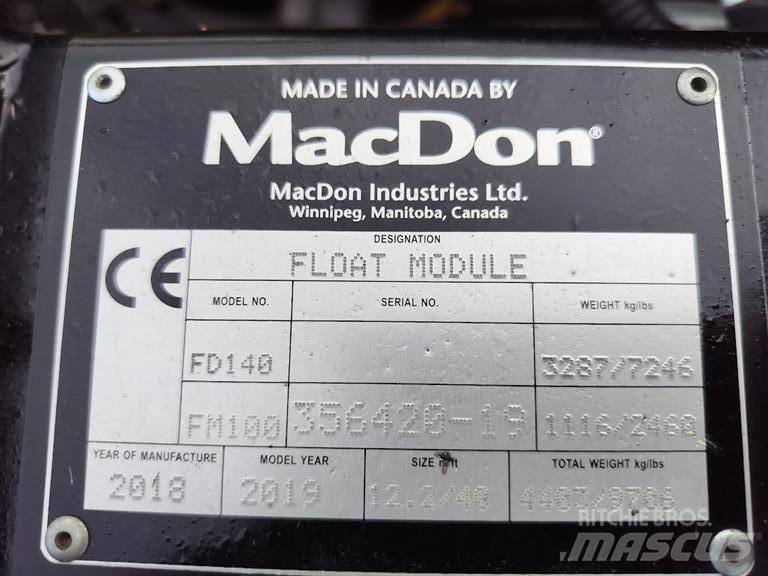 MacDon FD 140 Lisavarustus ja komponendid