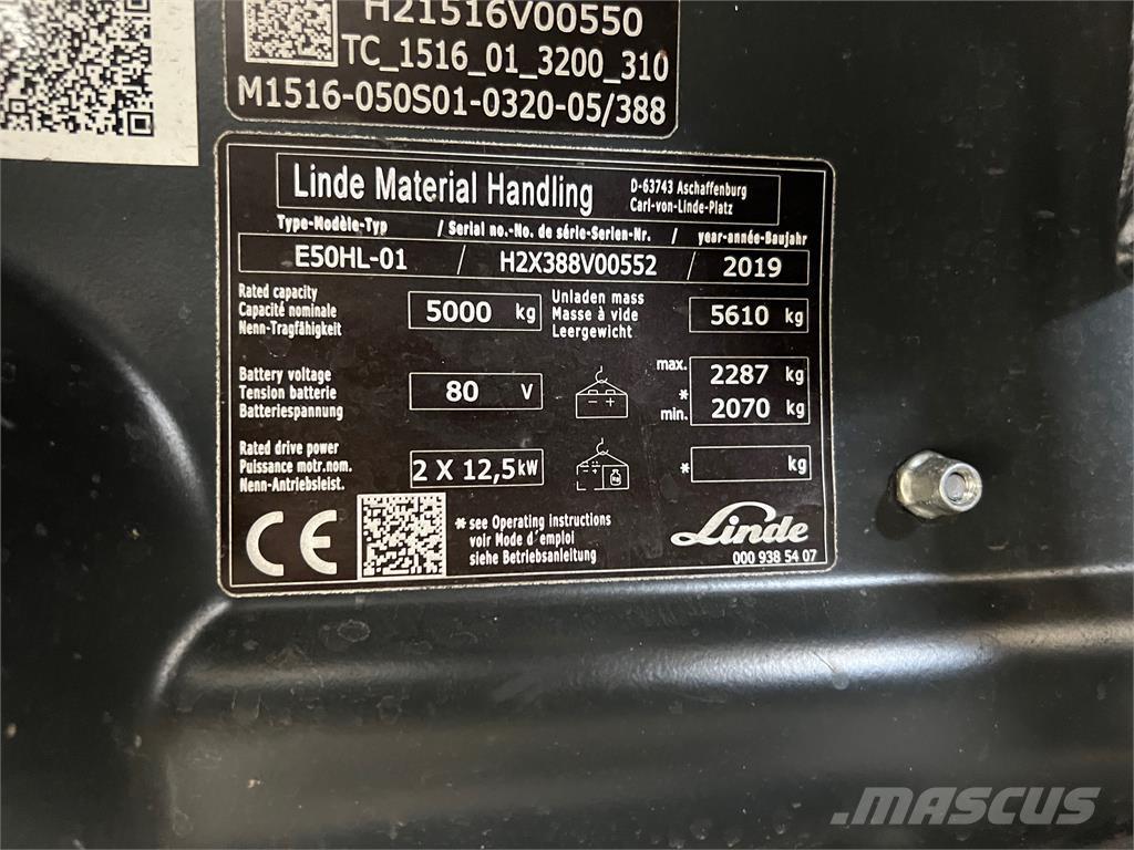 Linde E50HL-01 Elektritõstukid