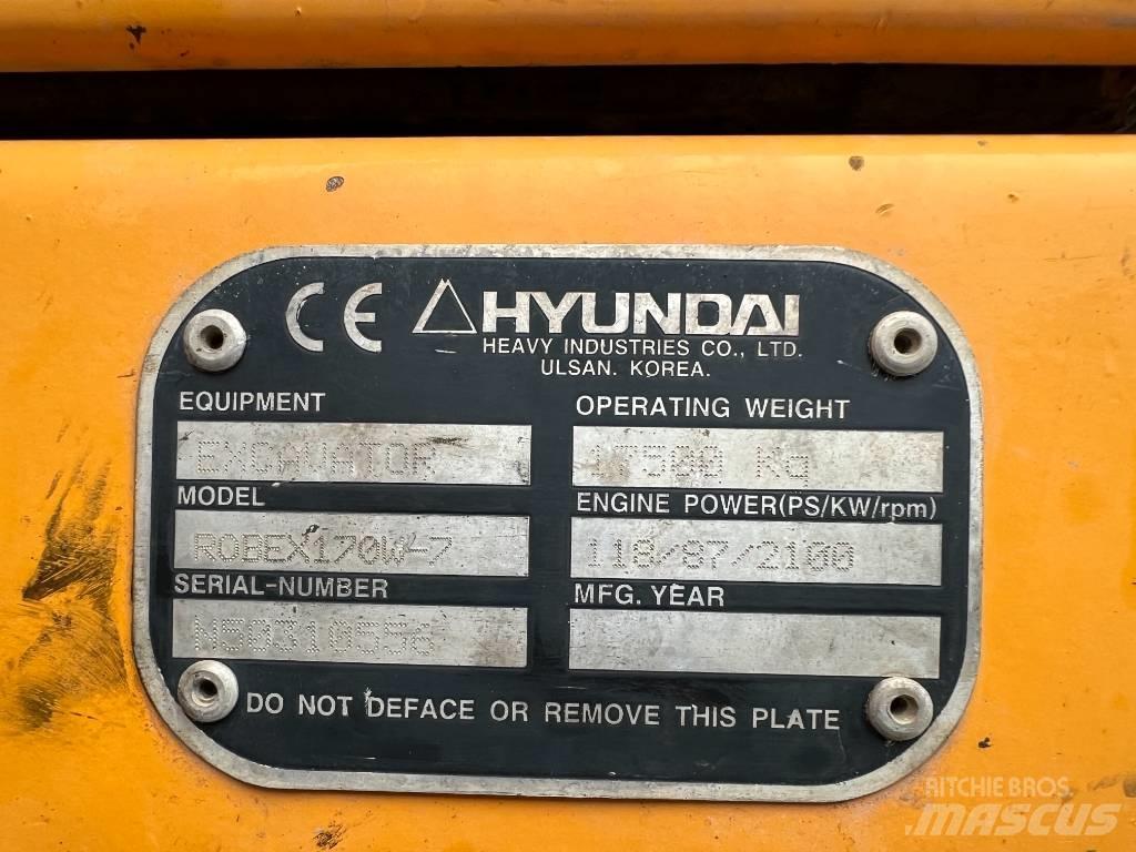 Hyundai R 170W-7 Ratasekskavaatorid