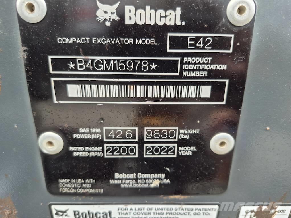 Bobcat E 42 Miniekskavaatorid < 7 t