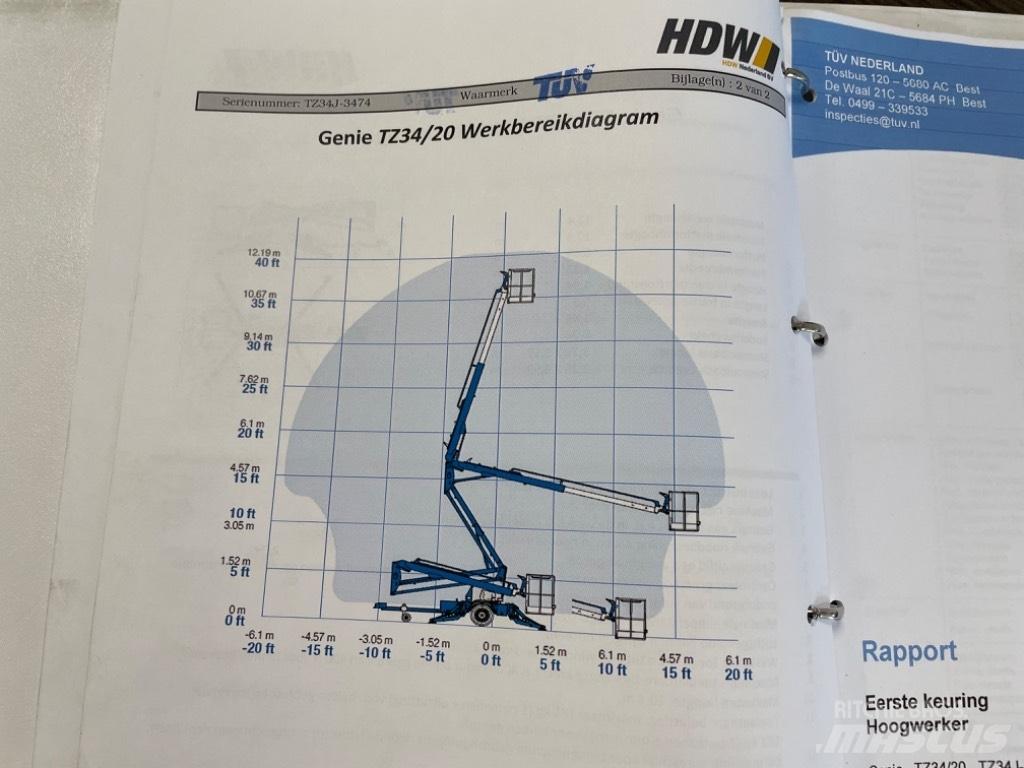 Genie TZ 34/20 Järelveetavad korvtõstukid