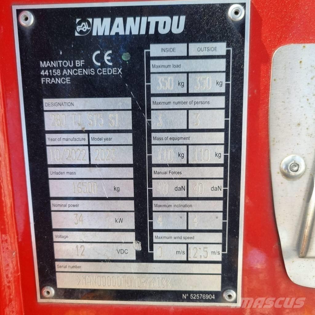 Manitou 280 TJ Teleskoop poomtõstukid