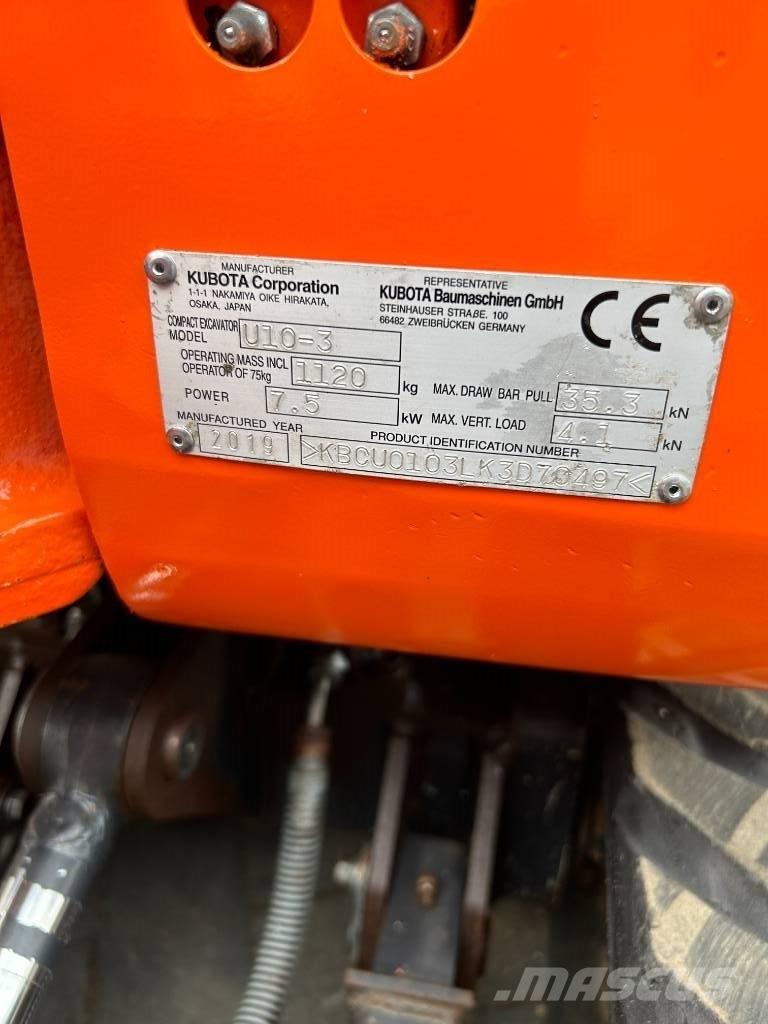 Kubota U 10-3 Miniekskavaatorid < 7 t