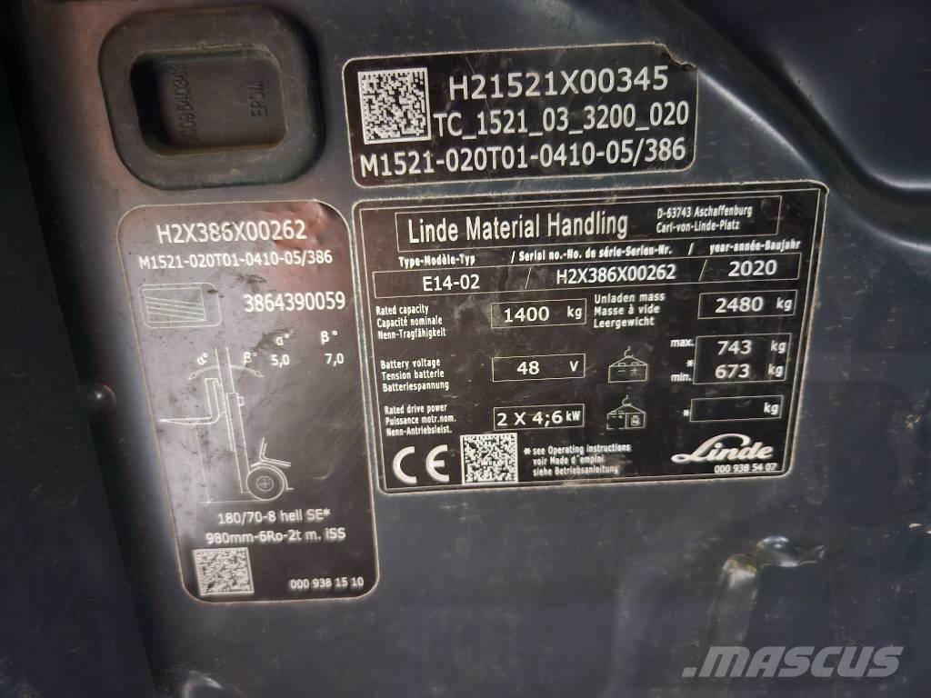 Linde E14 Elektritõstukid