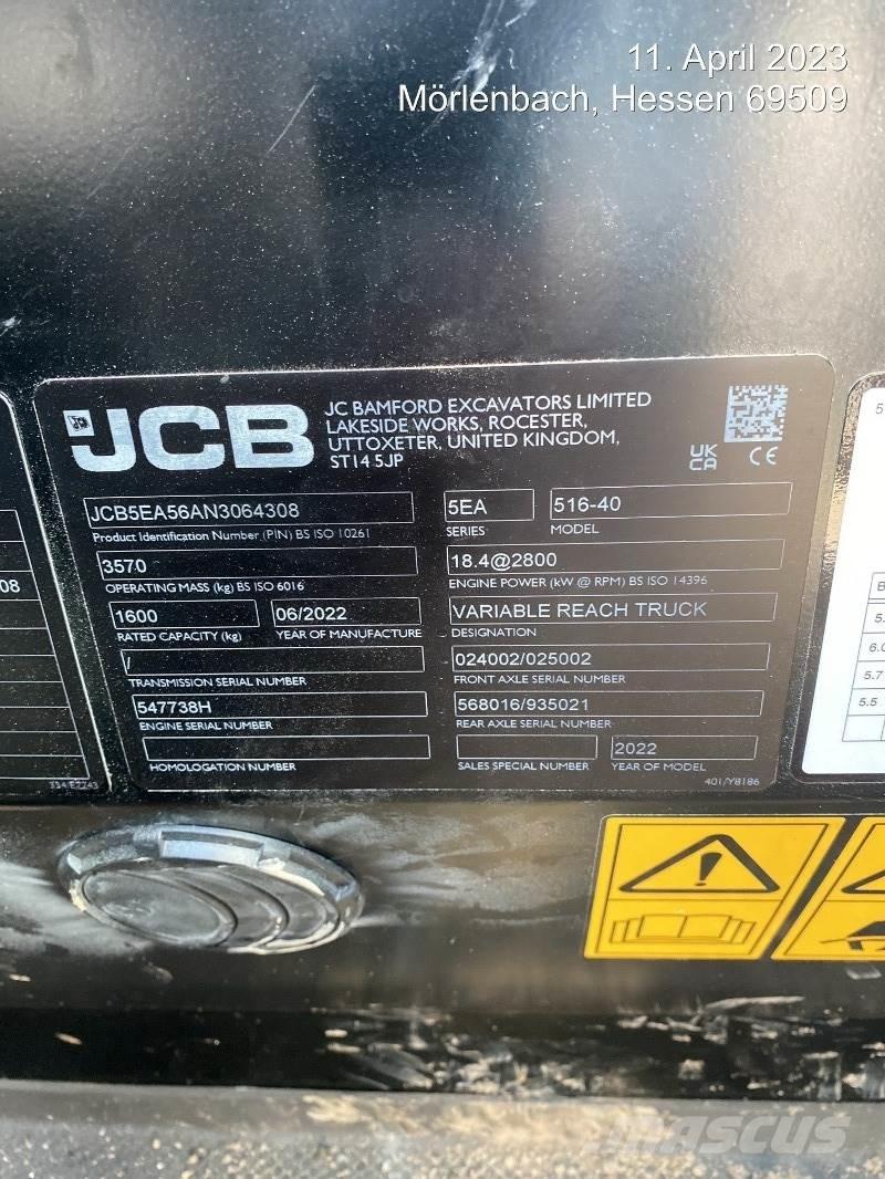 JCB 516-40 Teleskooplaadurid