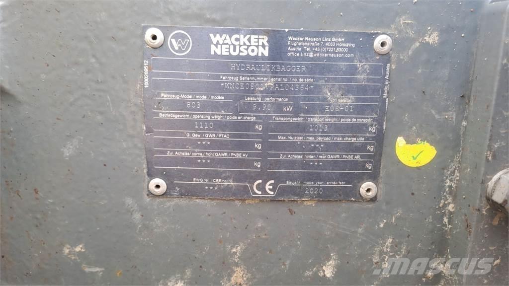 Wacker Neuson 803 Roomikekskavaatorid