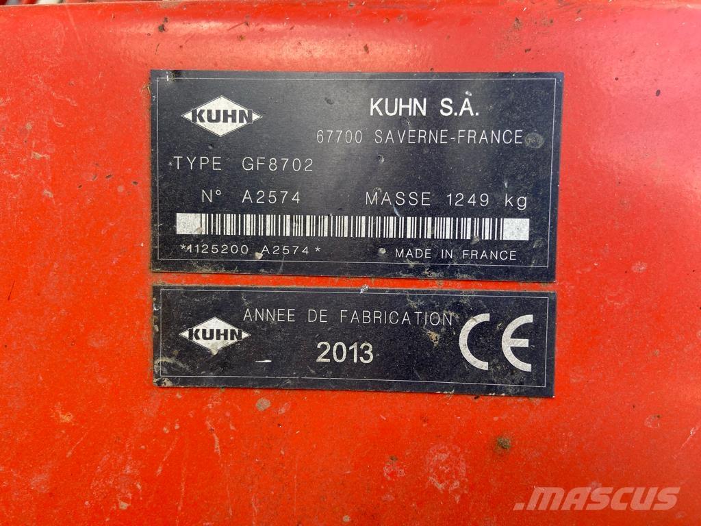 Kuhn GF8702 Vaalutid ja kaarutid