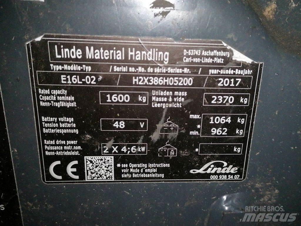 Linde E16L-02 Elektritõstukid
