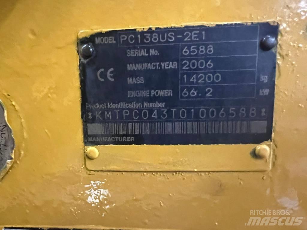 Komatsu PC 138 US Roomikekskavaatorid