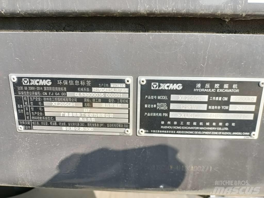 XCMG XE205GH Roomikekskavaatorid