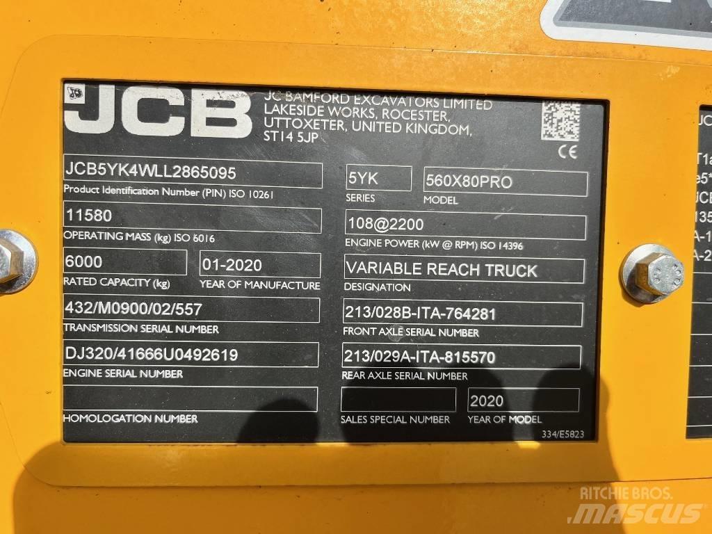 JCB 560-80 AGRI PRO Teleskooplaadurid