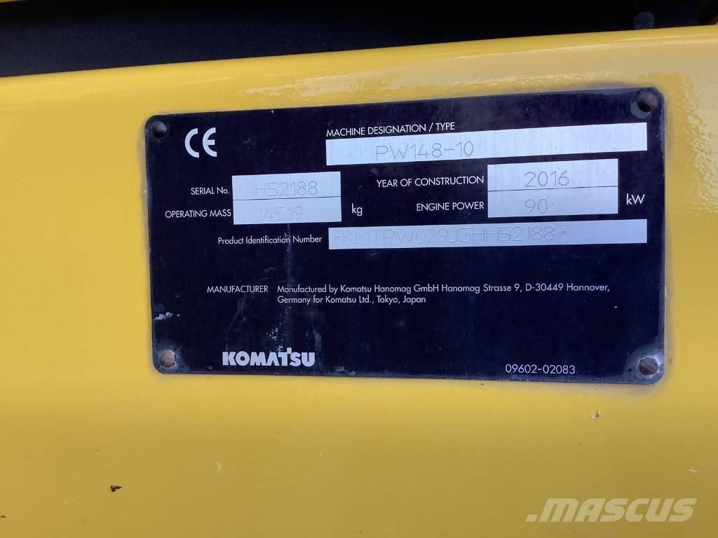 Komatsu PW148-10 Ratasekskavaatorid