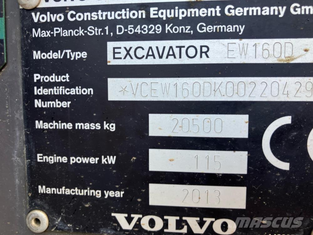 Volvo EW160D Ratasekskavaatorid