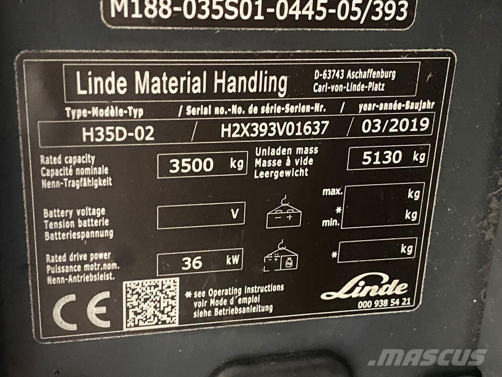 Linde H35D-02 Diiseltõstukid