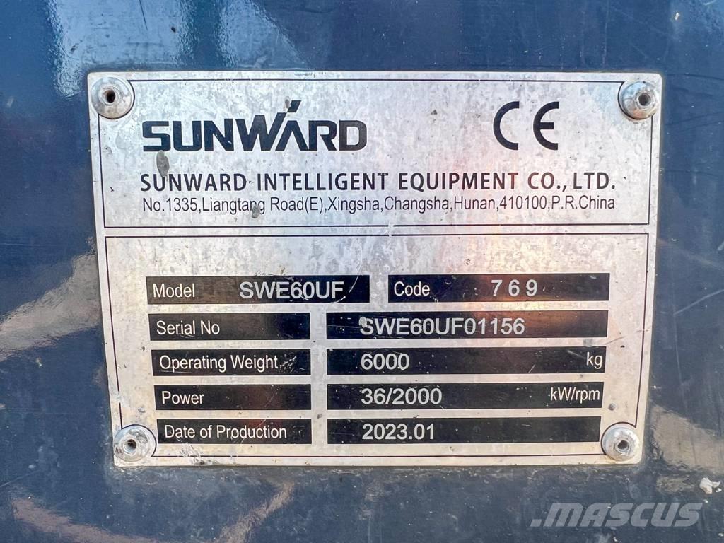 Sunward 60UF Miniekskavaatorid < 7 t