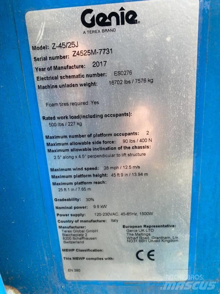 Genie Z 45/25 J Iseliikuvad poomtõstukid