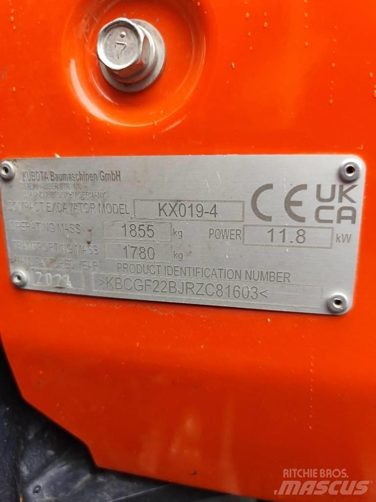 Kubota KX 019-4 Miniekskavaatorid < 7 t