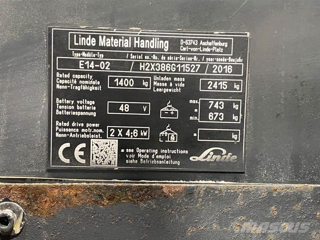 Linde E14-02 Elektritõstukid