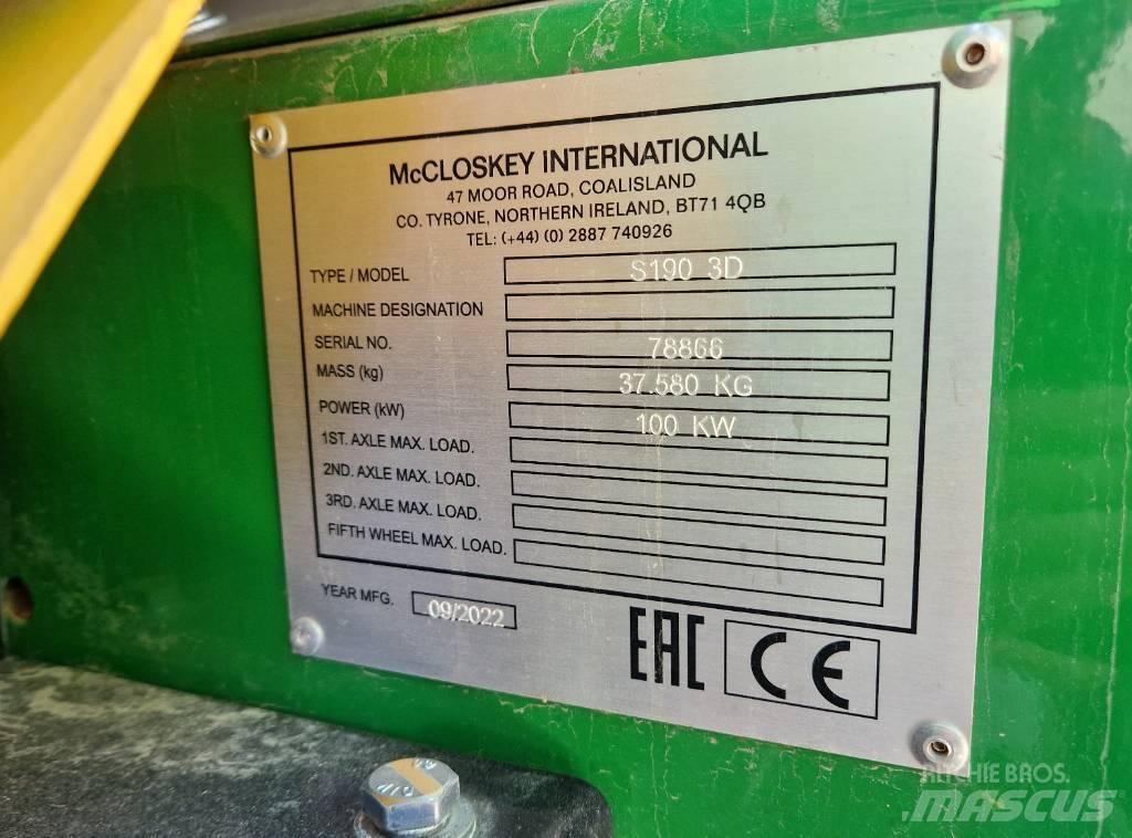 McCloskey S190 Iseliikuvad sõelad