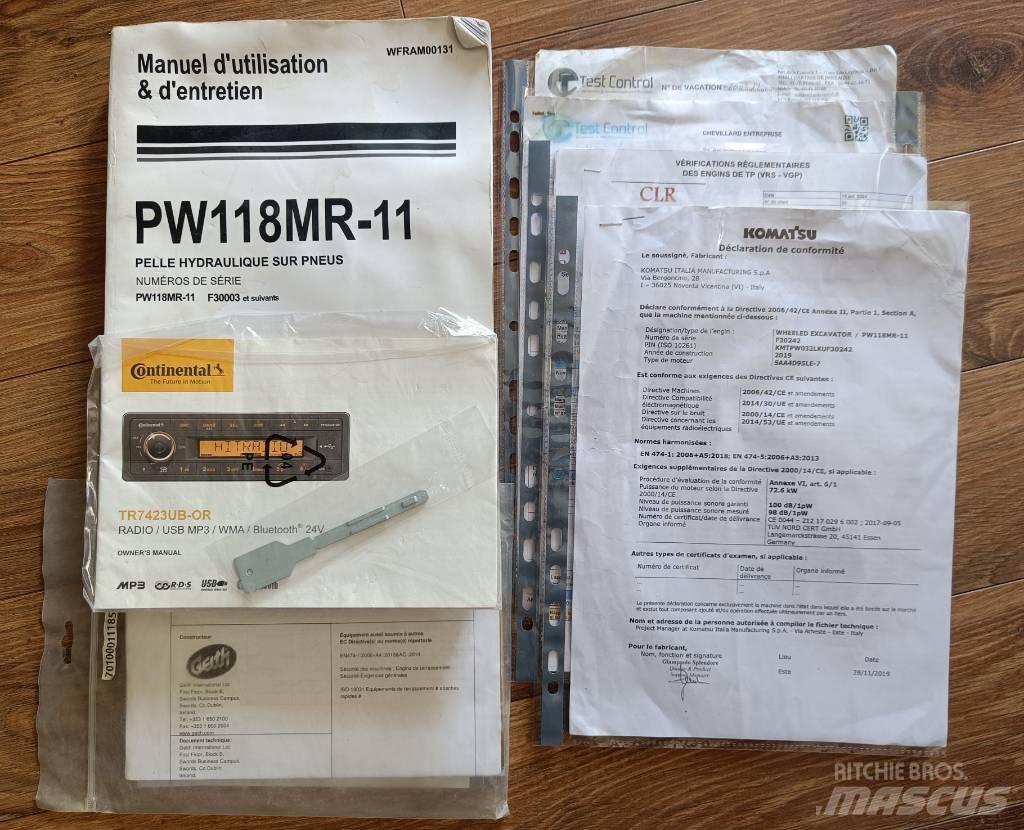 Komatsu PW118 MR-11 Ratasekskavaatorid
