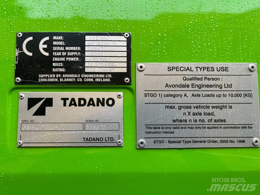 Tadano GR 160 n3 Raske maastiku tõstukid