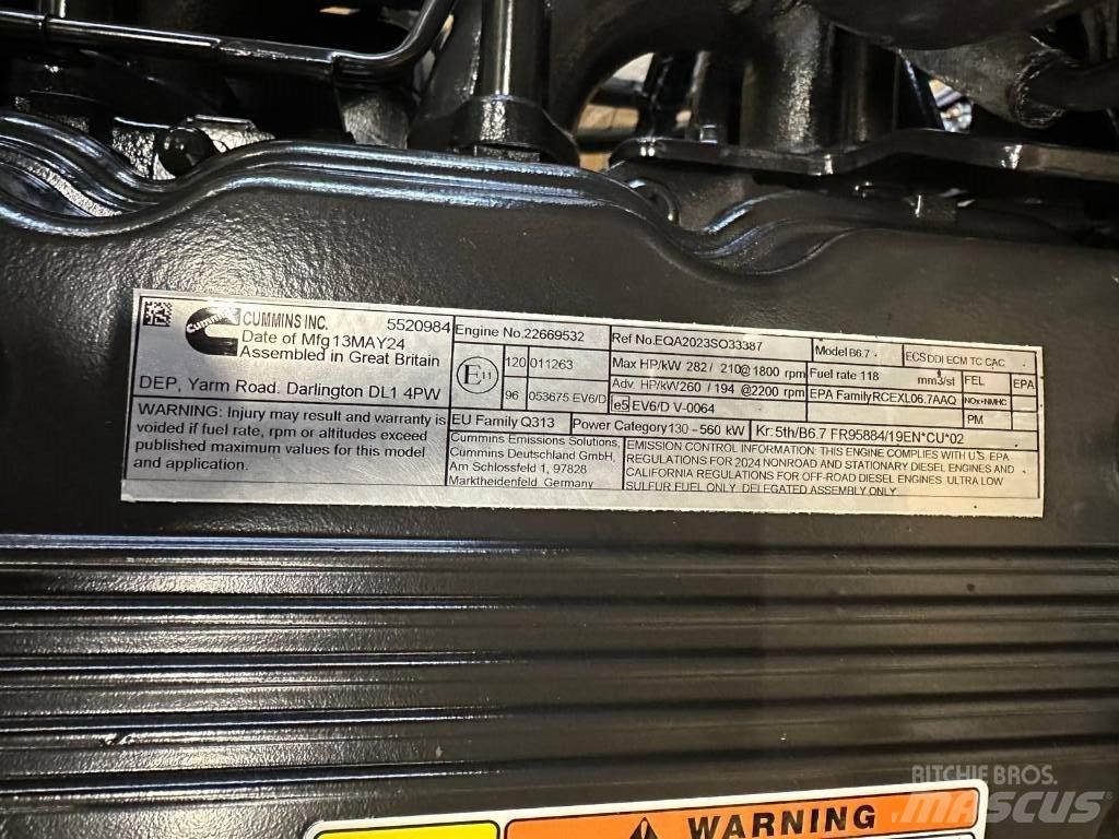 Cummins B6.7 FR95884 Muud põllumajandusmasinad