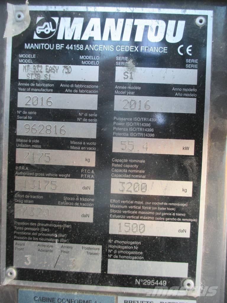 Manitou MT 932 Teleskooplaadurid