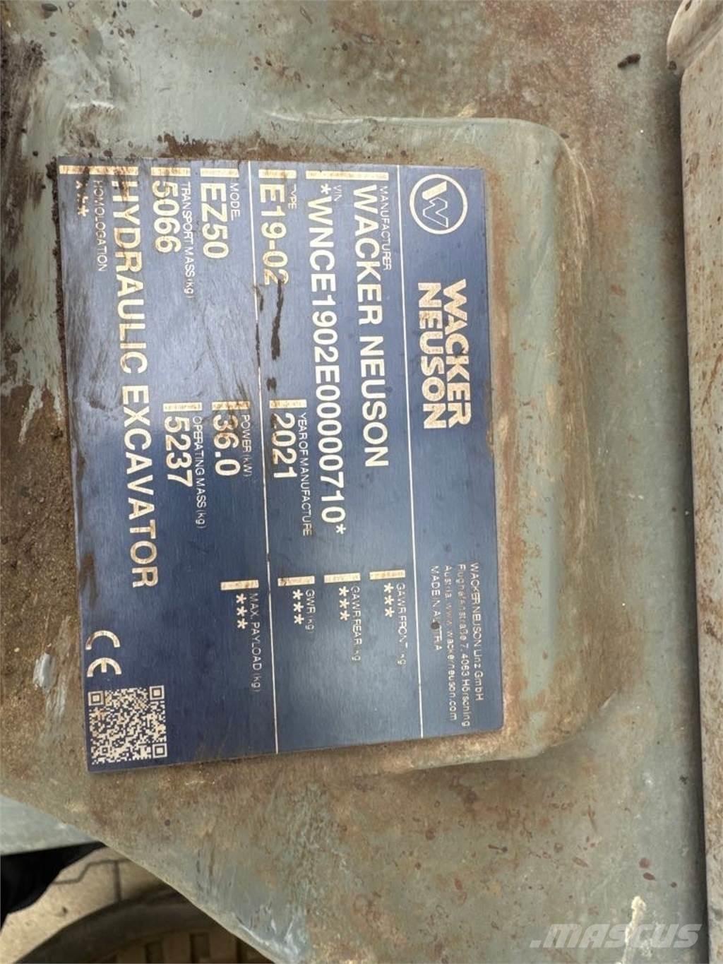 Wacker Neuson EZ50 Roomikekskavaatorid