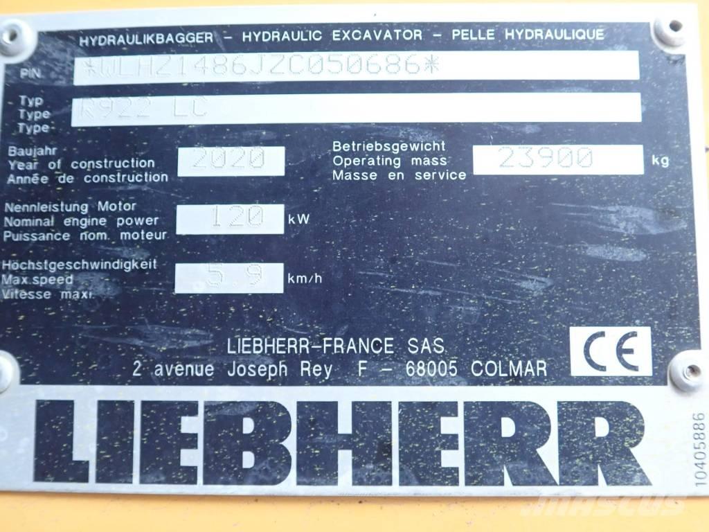 Liebherr R 922 LC Roomikekskavaatorid
