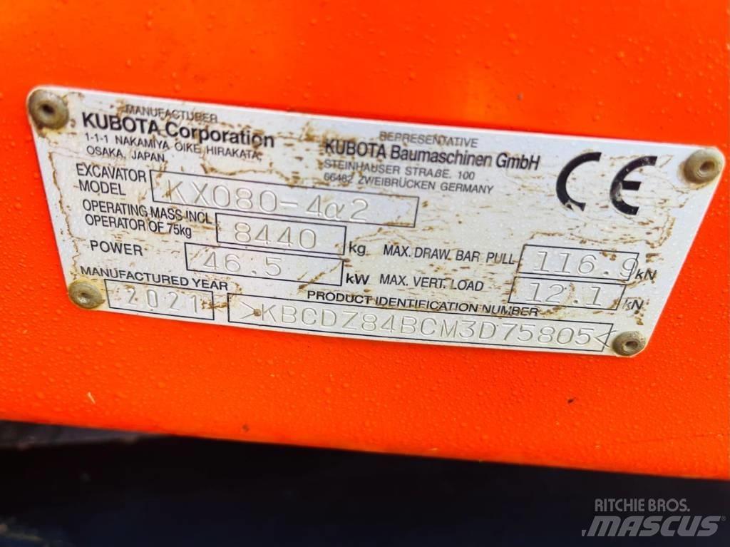Kubota KX 080-4 Väikeekskavaatorid 7t-12t