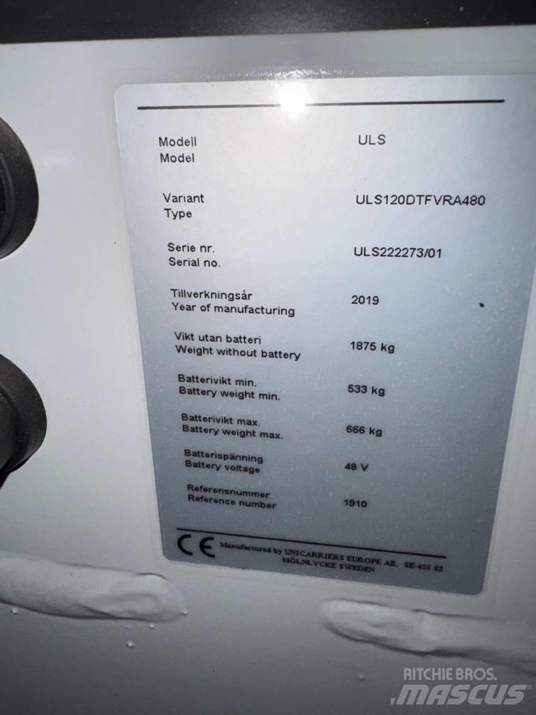 UniCarriers ULS 120 Lükandmastiga tõstukid