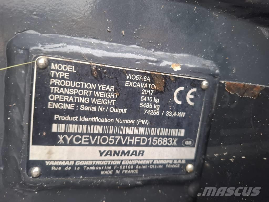 Yanmar Vio 57-6A Miniekskavaatorid < 7 t