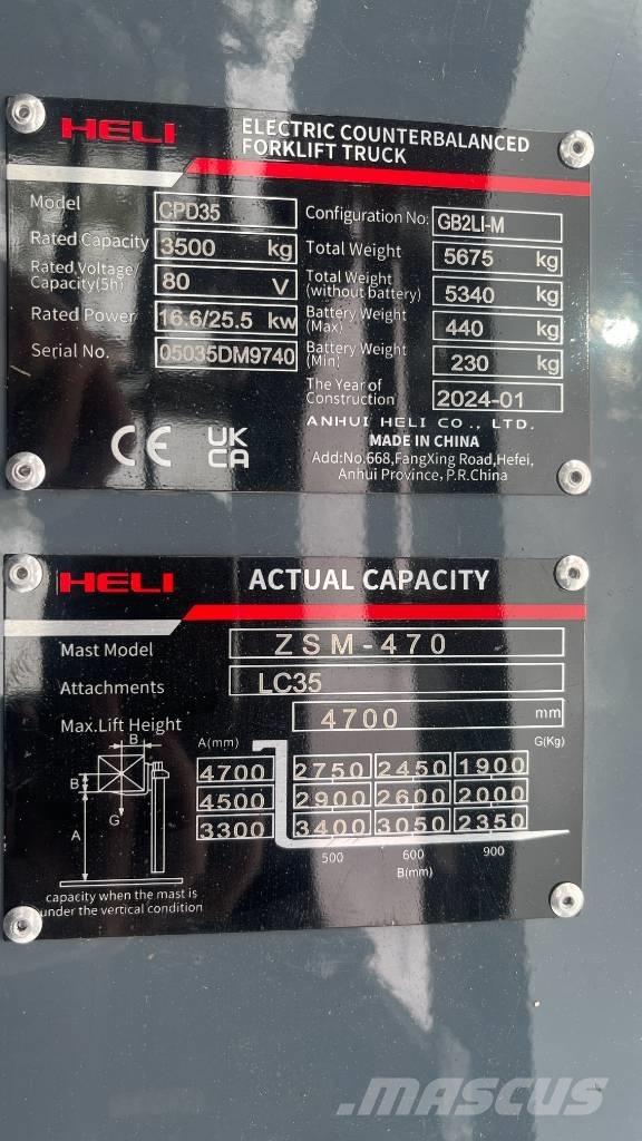 Heli CPD35-GB2LI-M Elektritõstukid